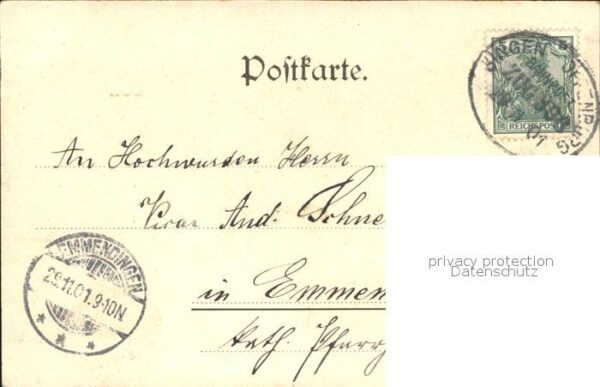 Markdorf Baden Katholische Kirche Protestantische Kirche Bahnpost – Bild 2