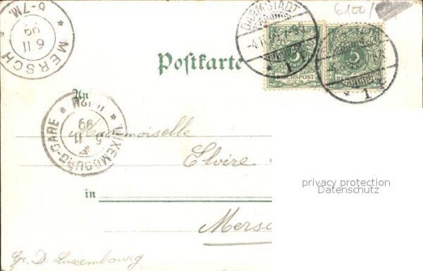Darmstadt Restaurant zum heiligen Kreuzberg Litho – Bild 2