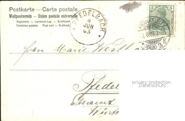 Frankfurt Main Wettstreit deutscher Maennergesangsvereine H. Wetzel Litho – Bild 2