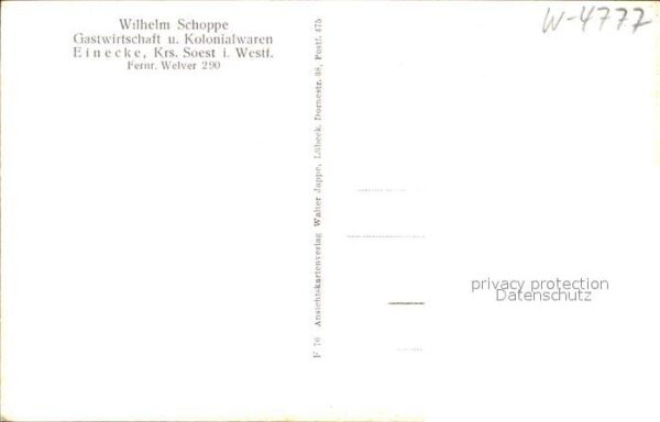 Einecke Gatswirtschaft-Kolonialwaren Wilhelm Schoppe – Bild 2