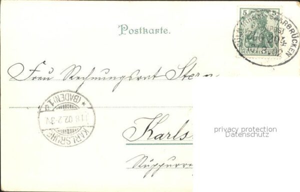 St Johann Saarbruecken Ehrental Neue Bruecke Saar Litho Bahnpost – Bild 2