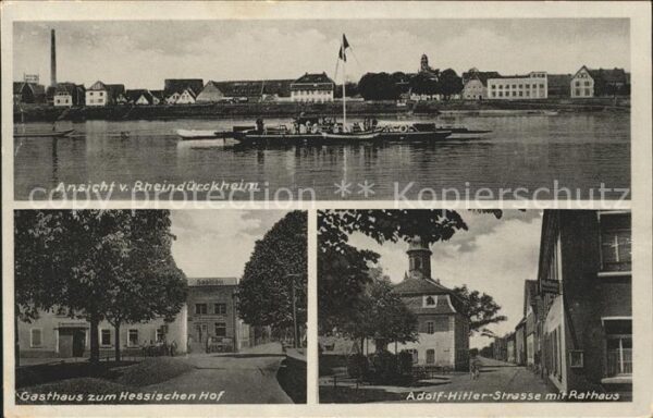 Rheinduerkheim Gasthaus zum Hessischen Hof A.H.-Strasse Rathaus NZ3