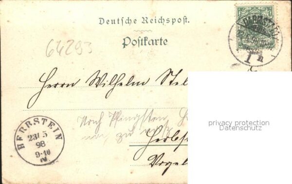 Darmstadt Hotel-Restaurant Waldfriede Waeldchen mit Garten Litho – Bild 2