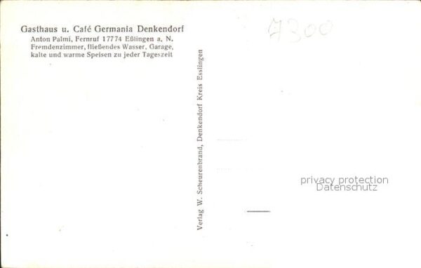 Denkendorf Wuerttemberg Gasthaus-Cafe Germania Kloster – Bild 2