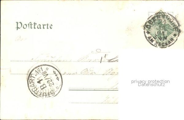 Oberndorf Neckar Marktplatz Schuetzenhaus Litho – Bild 2