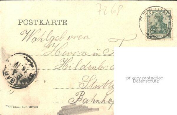 Gechingen Kirche Litho – Bild 2