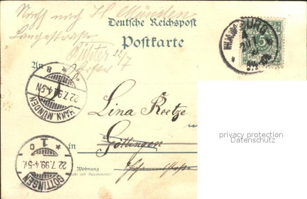 Hamburg Steindamm Strassenbahn Litho – Bild 2