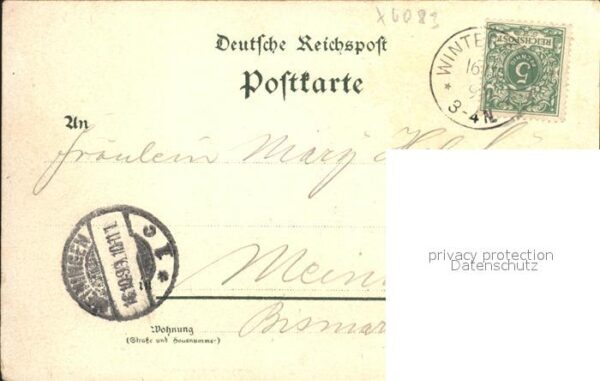 Inselsberg Schmalkalden Preussischer Gasthof  Edelweiss Enzian Litho – Bild 2