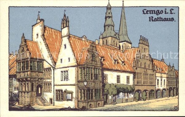 Lemgo Rathaus Aquarell