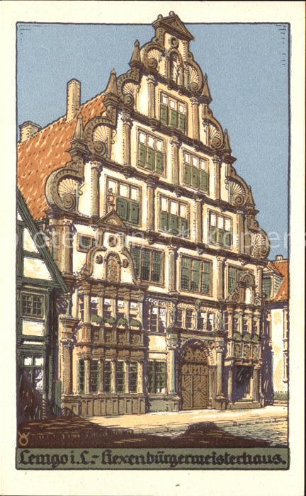 Lemgo Hexenbuergermeisterhaus Aquarell