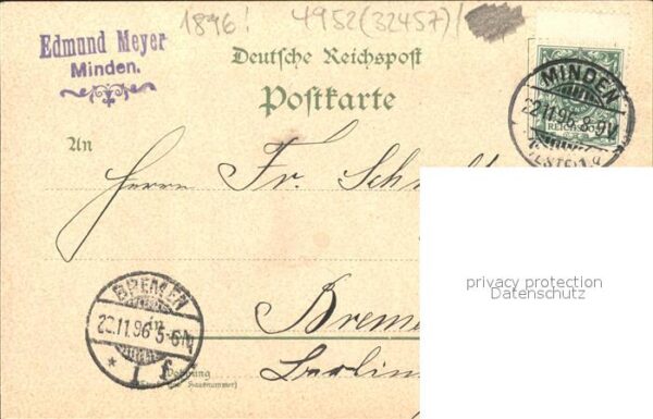 Porta Westfalica Kaiser Wilhelm Trachten Gedicht Litho – Bild 2
