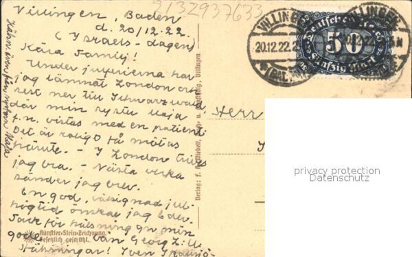 Villingen-Schwenningen Bickentor Kuenstler-Steinzeichnung – Bild 2