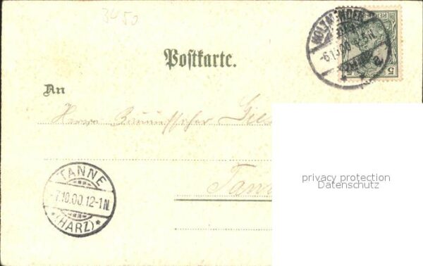 Holzminden Weser Marktplatz Baugewerkschule Gymnasium Haarmans-Denkmal Litho – Bild 2