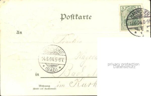 Hannover Georgsstrasse Marienkaefer Hufeisen Kleeblatt Litho – Bild 2