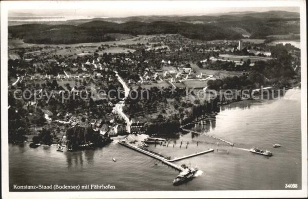 Staad Konstanz Faehrhafen Fliegeraufnahme