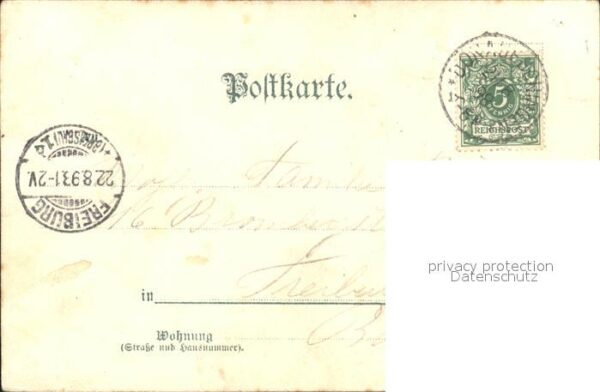 Donaueschingen Schuetzenbruecke Litho Kuenstlerkarte C. Muench – Bild 2