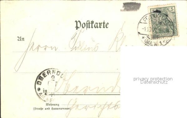 Frankfurt Main Die Zeil Blumen Litho – Bild 2