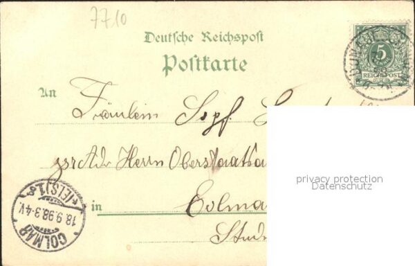 Donaueschingen Tracht Krieger-Denkmal Donauquelle Litho – Bild 2