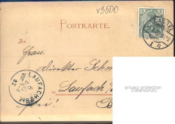 Kassel Wilhelmshoehe Loewenburg Litho – Bild 2