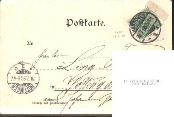Hannover Georgstrasse Bahnhofstrasse Strassenbahn Litho – Bild 2