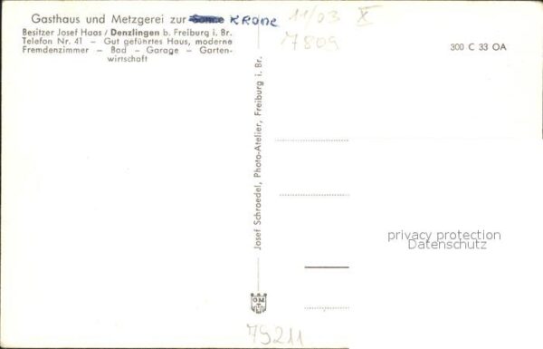 Denzlingen Gasthaus Metzgerei zur Krone – Bild 2