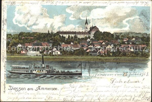Diessen Ammersee mit Dampfer