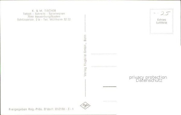 Neuenburg Rhein Fliegeraufnahme Ortsmitte Kirche – Bild 2