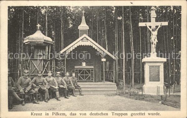 Belgien Kreuz in Pilkem von deutschen Truppen gerettet Soldaten