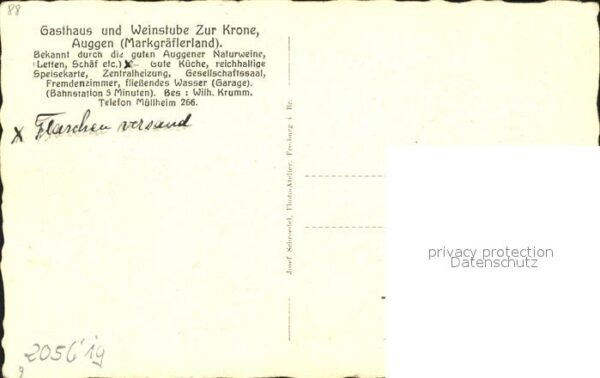 Auggen Gastzimmer Fremdenzimmer Gasthaus Weinstube Zur Krone – Bild 2