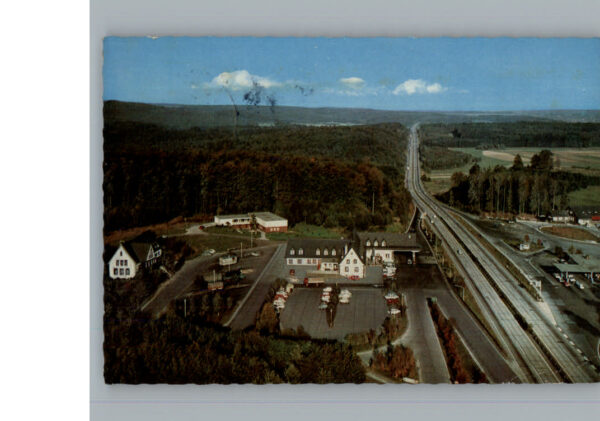 Reinhardshain Fliegeraufnahme Autobahn-Rasthaus Reinhardshain