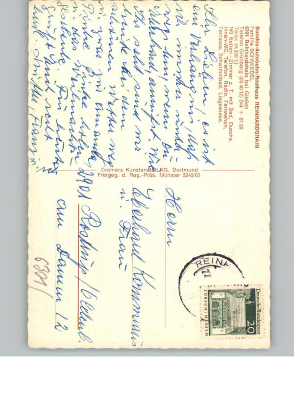 Reinhardshain Fliegeraufnahme Autobahn-Rasthaus Reinhardshain – Bild 2