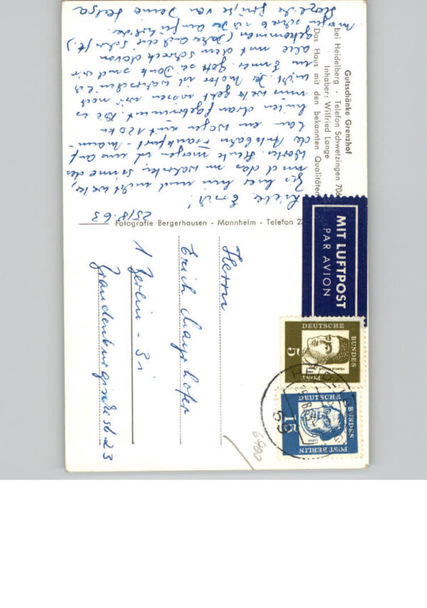Heidelberg Neckar Schaenke Grenzhof – Bild 2
