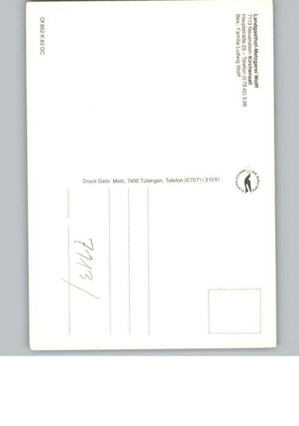 Neuenstein Wuerttemberg Gasthof Metzgerei Wolff – Bild 2