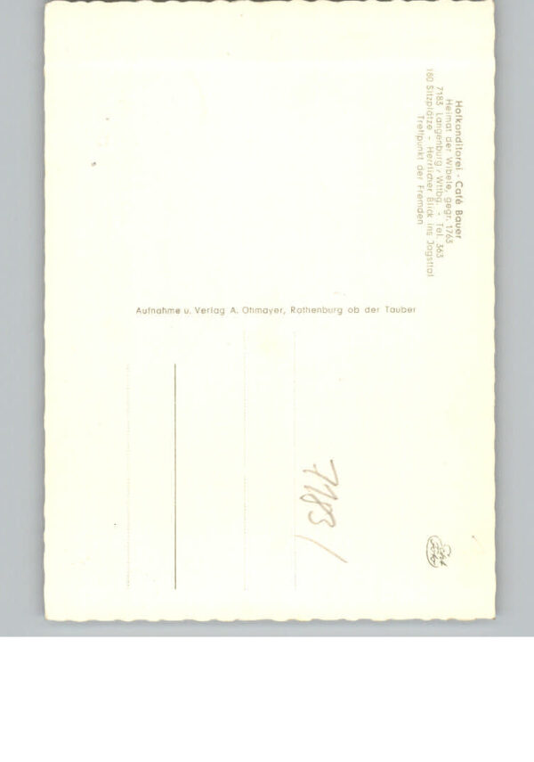 Langenburg Wuerttemberg Konditorei Cafe Bauer – Bild 2