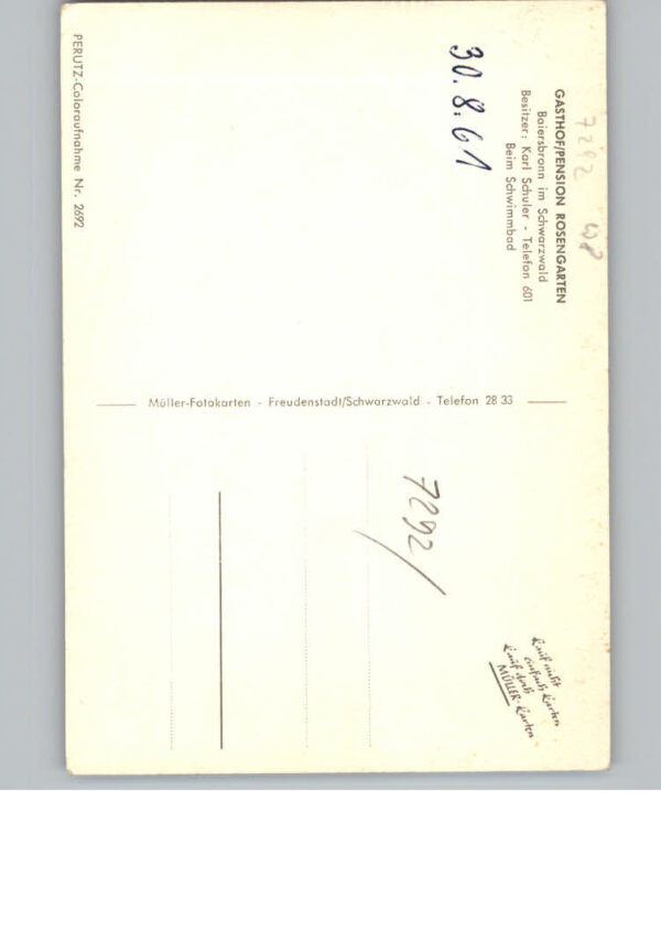 Baiersbronn Schwarzwald Gasthof Pension Rosengarten – Bild 2