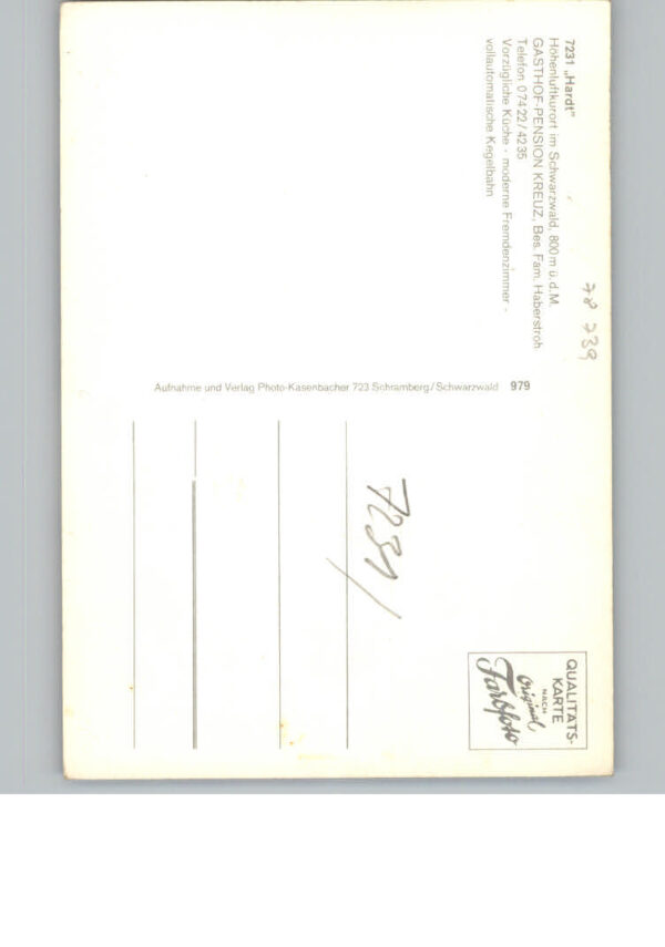 Hardt Schramberg Gasthorf Pension Kreuz – Bild 2