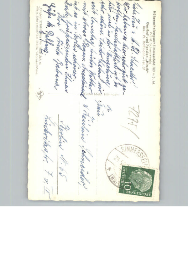 Simmersfeld Gasthof Pension Hirsch, Fliegeraufnahme – Bild 2