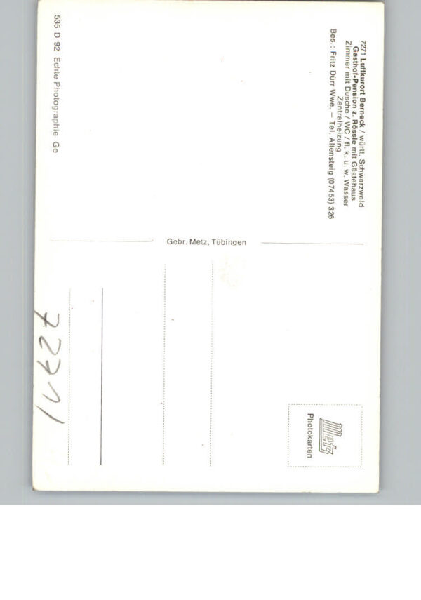 Berneck Altensteig Gasthof-Pension zum Roessle – Bild 2