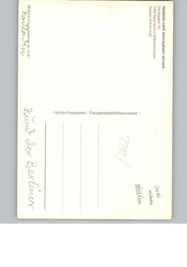 Baiersbronn Schwarzwald Pension Cafe, Restaurant Heyder – Bild 2