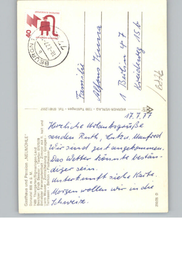 Beuron Donautal Gasthaus Pension Neumuehle – Bild 2
