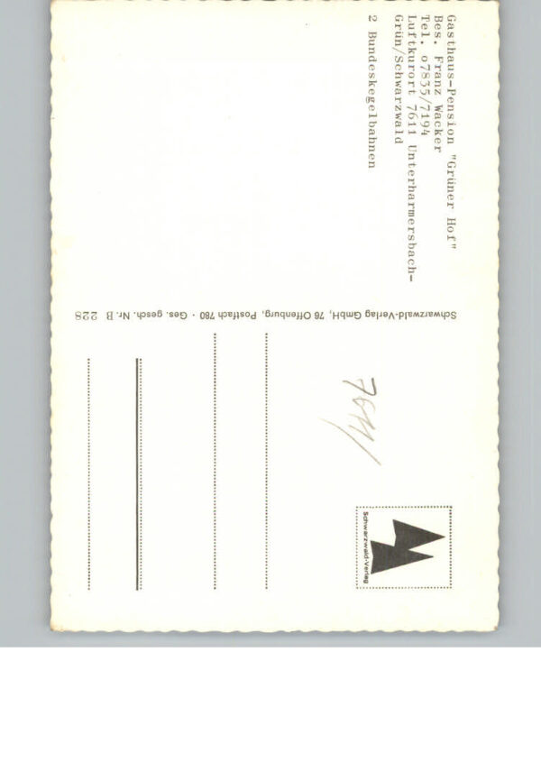 Unterharmersbach Gasthaus Pension Gruener Hof – Bild 2