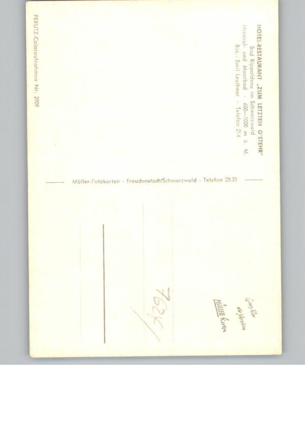 Bad  Rippoldsau Hotel Restaurant Zum letzten Ga´stehr – Bild 2