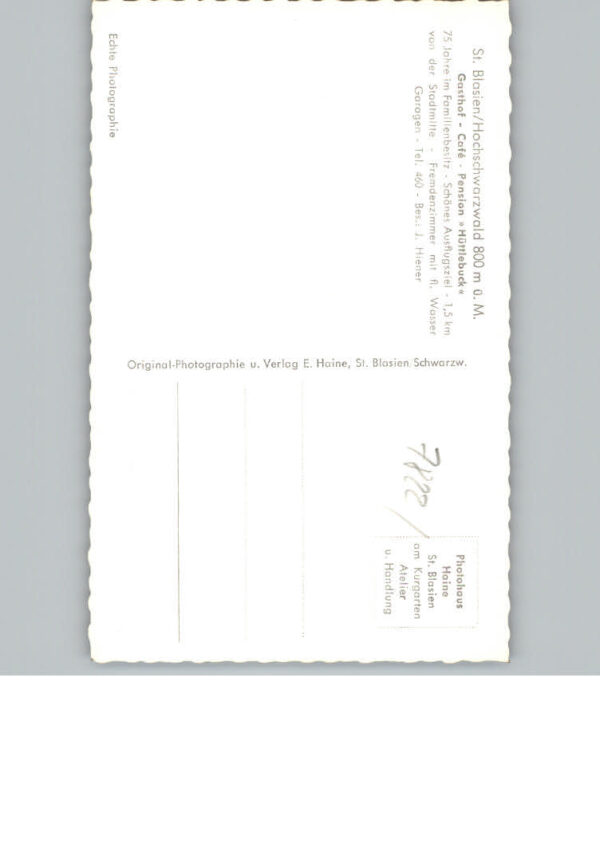St Blasien Gasthof Cafe, Pension Huettlebuck – Bild 2