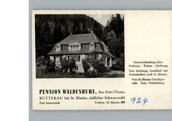 St Blasien Pension Waldesruhe Kutterau