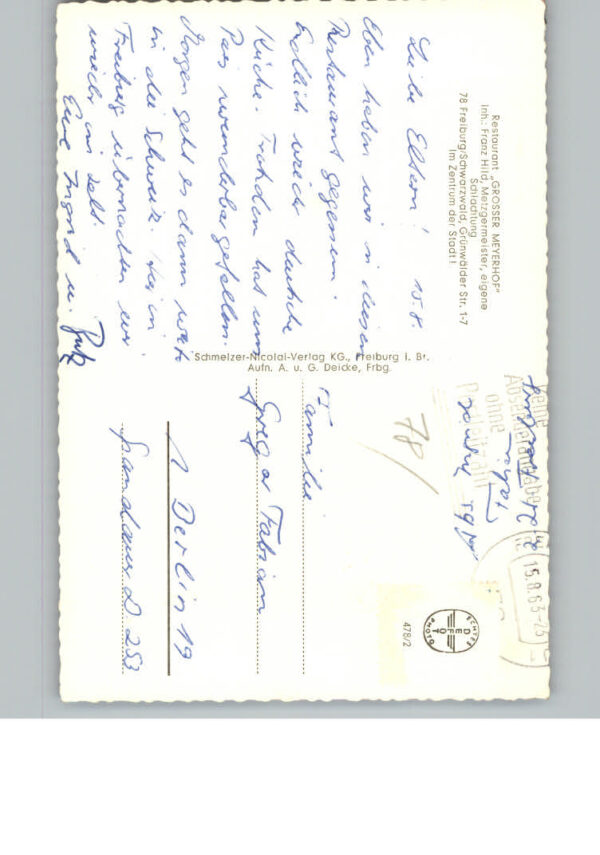 Freiburg Breisgau Restaurant Grosse Meyerhof – Bild 2