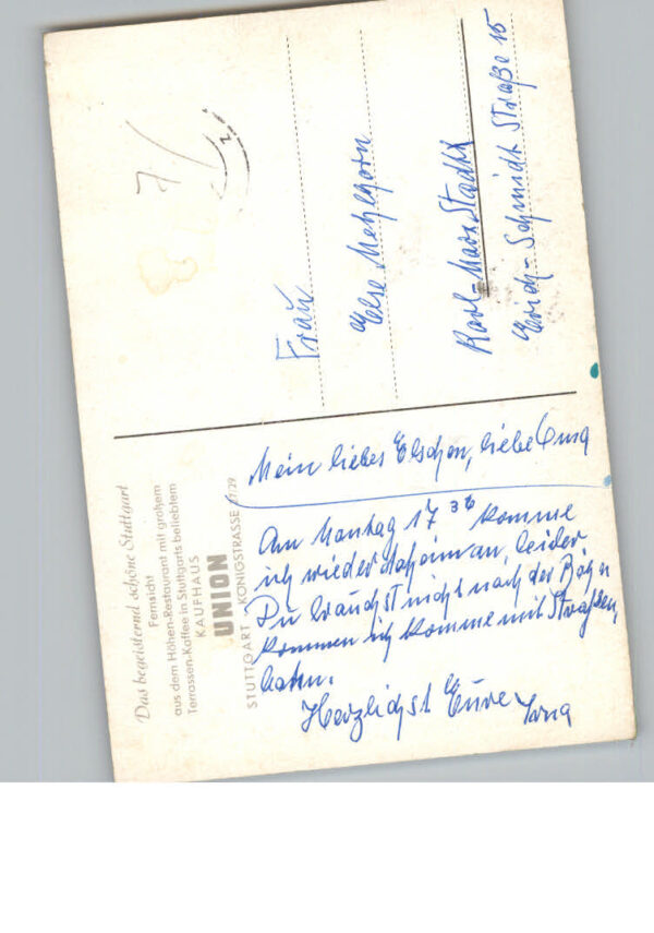 Stuttgart Restaurant - Handlung Union – Bild 2