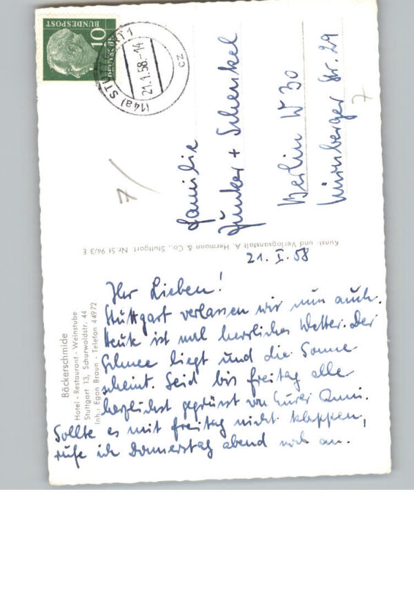 Stuttgart Hotel - Restaurant Baeckerschmide – Bild 2