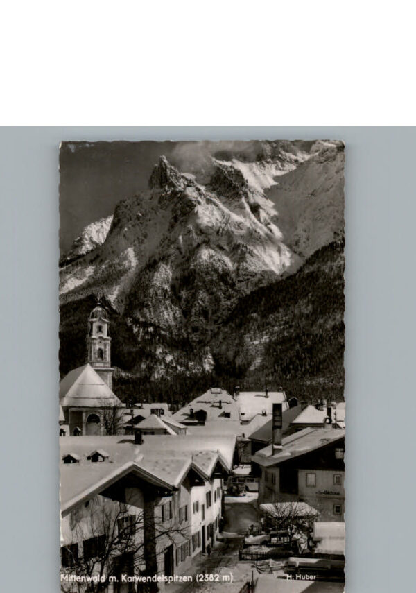 Mittenwald Bayern Winter-Karte