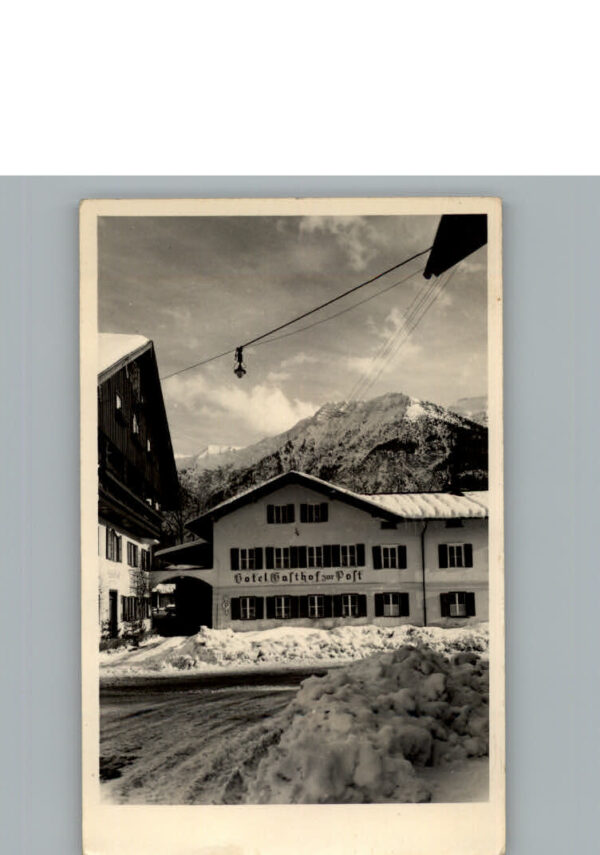 Oberau Loisach Winter-Karte