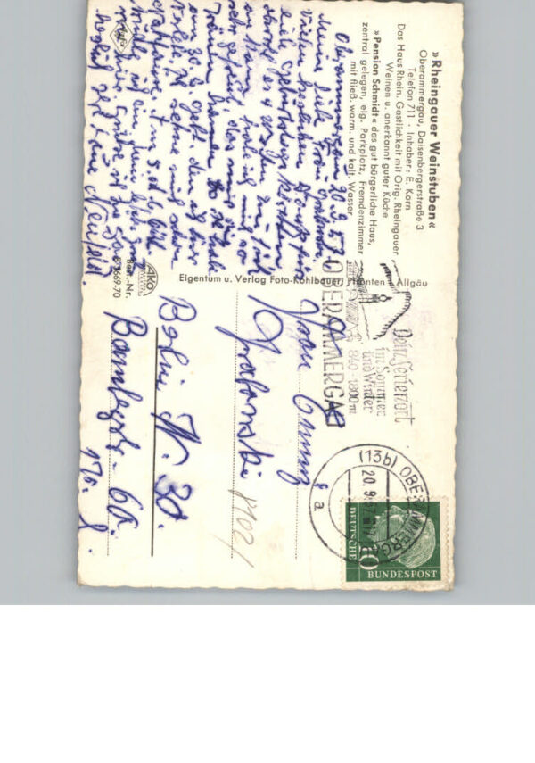 Oberammergau Pension Rheingauer Weinstuben – Bild 2